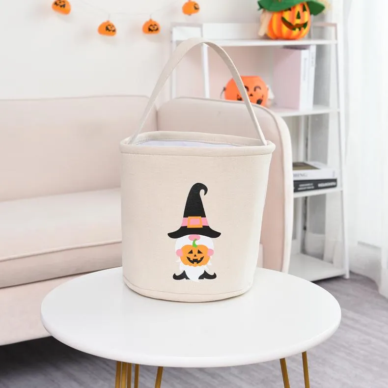 Halloween Collapsible Multifunctional Bucket Trick or Treat Bucket Bag