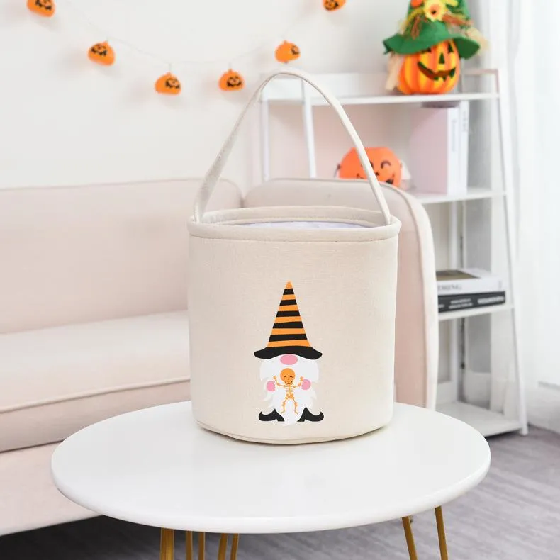 Halloween Collapsible Multifunctional Bucket Trick or Treat Bucket Bag