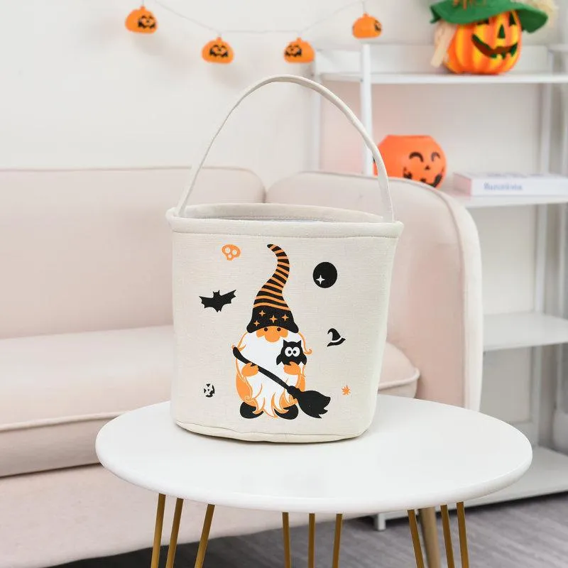 Halloween Collapsible Multifunctional Bucket Trick or Treat Bucket Bag