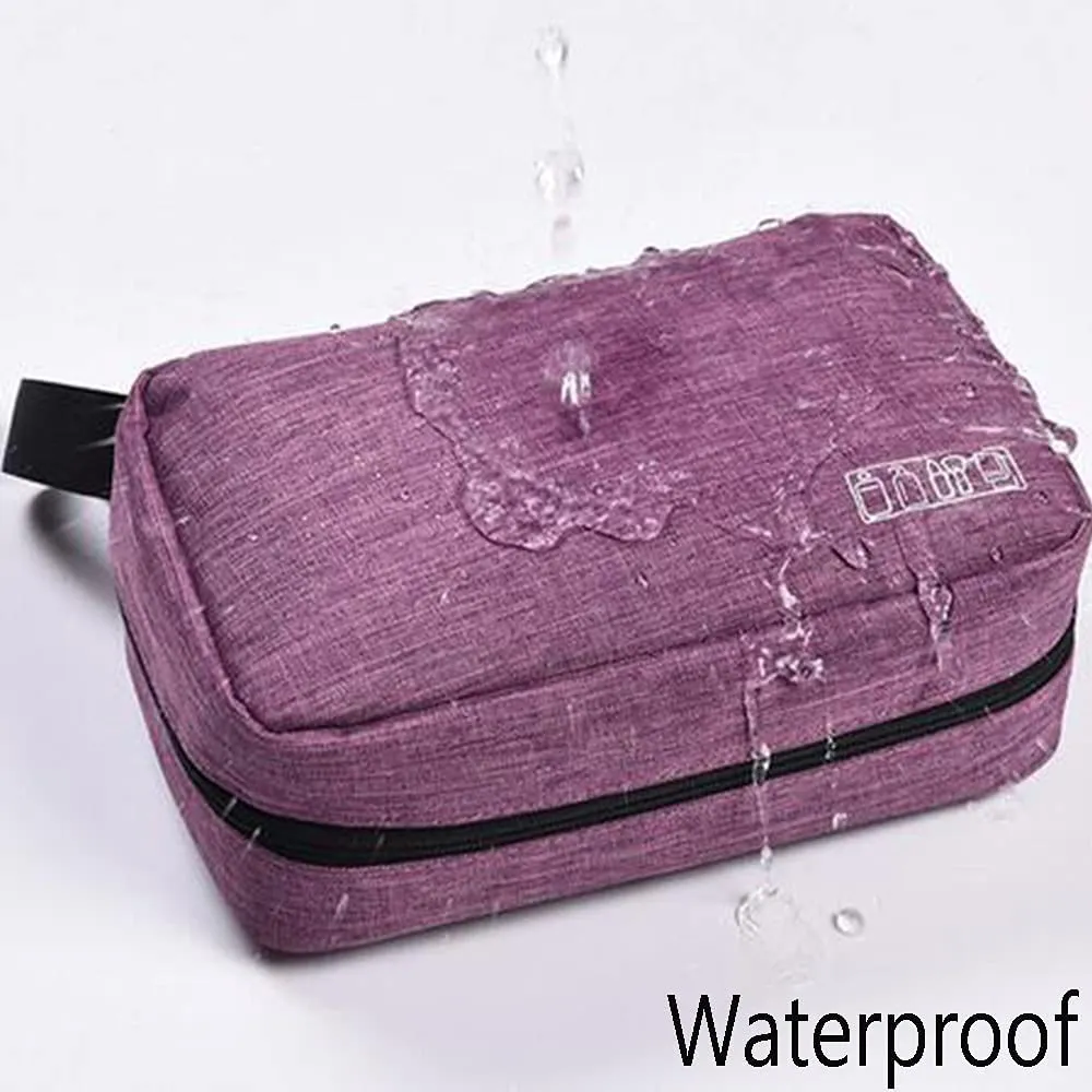 Hanging Toiletry Bag Portable Travel Bag with Hanging Hook, Toiletry Organizer Wash Bag Hanging Dopp Kit Shaving Kit Water-Resistant Makeup Cosmetic Bag Organizer for Accessories, Women Men and Kids