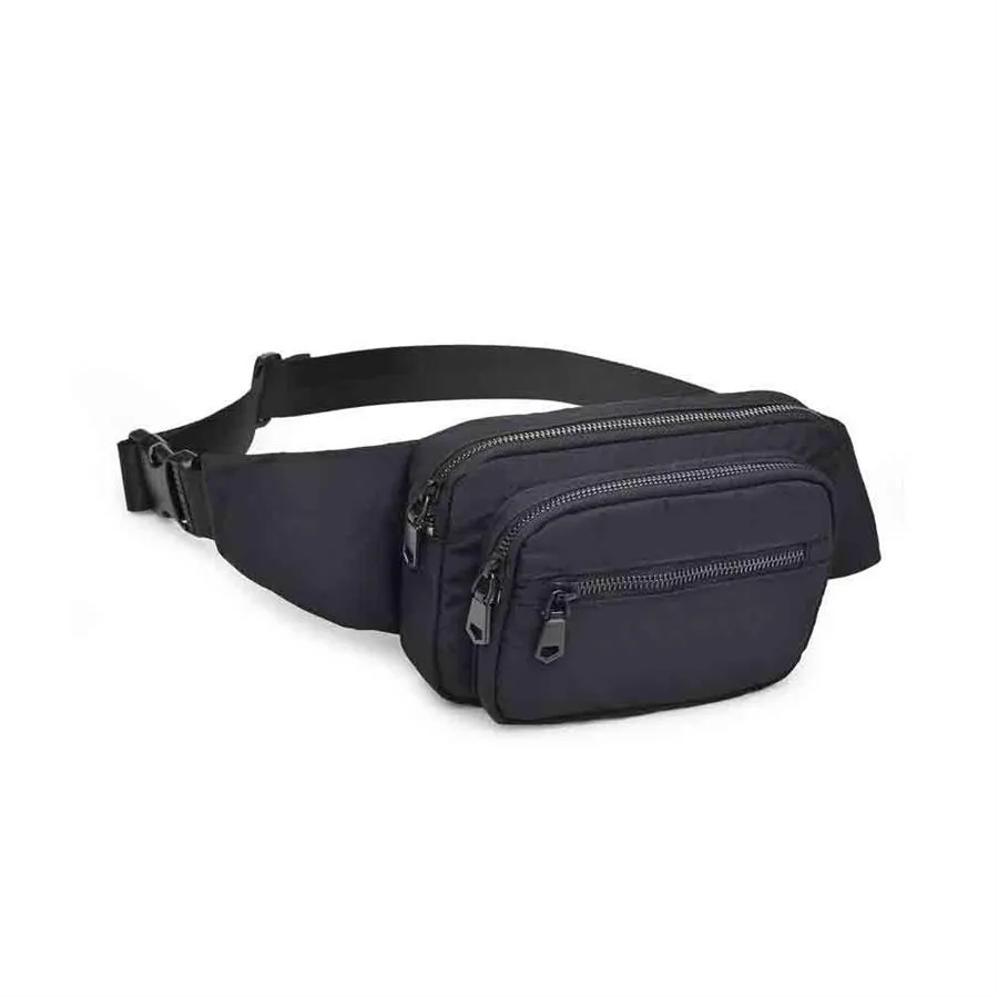 Hip Hugger Nylon Belt Bag - Black