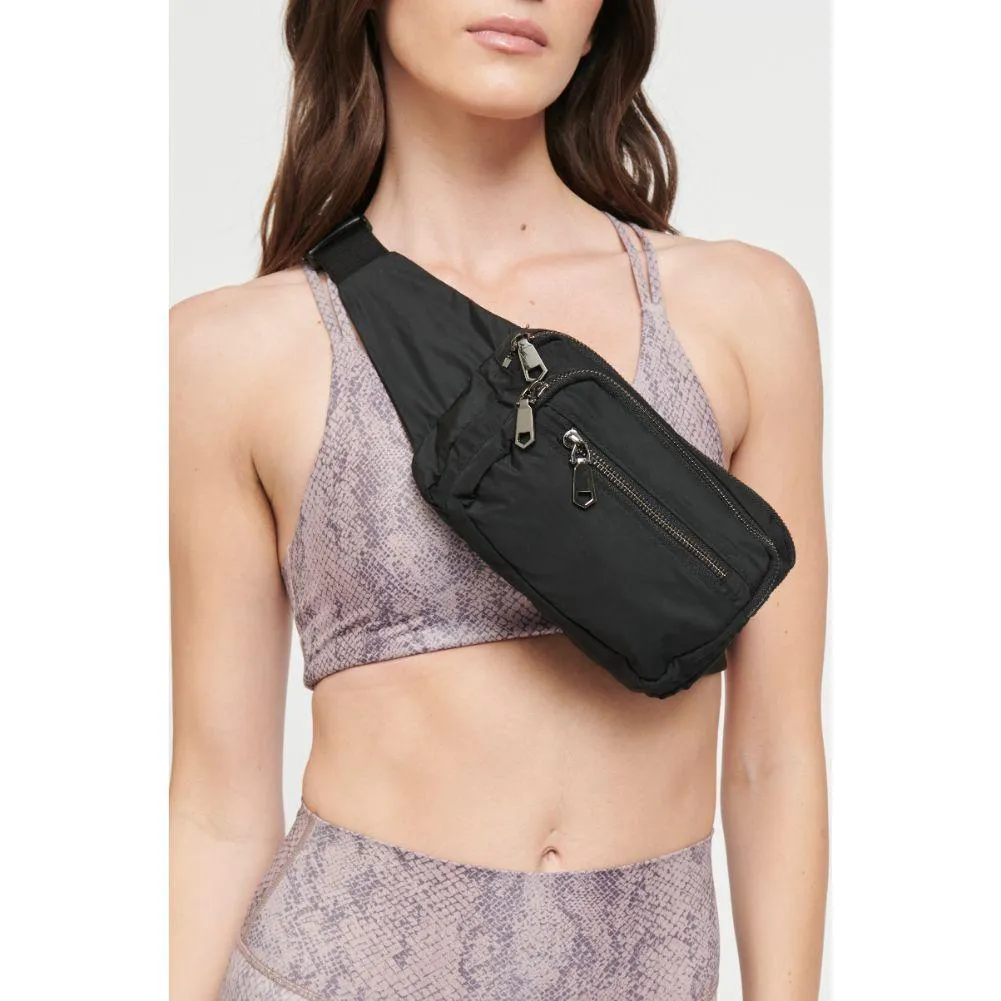 Hip Hugger Nylon Belt Bag - Black