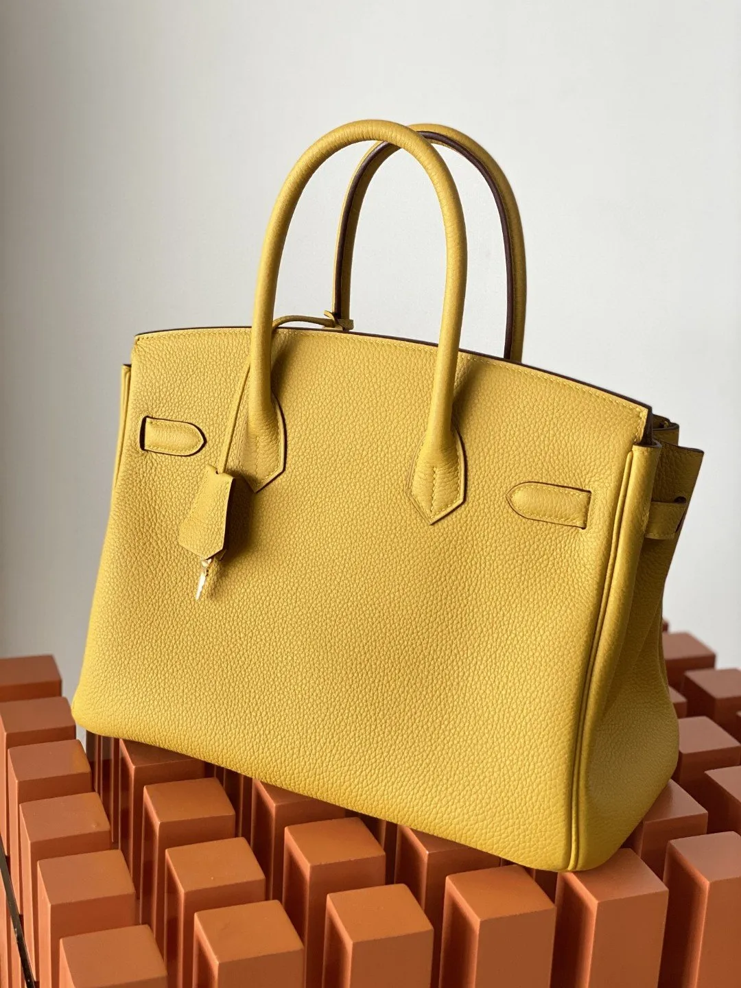 HM Birkin Nata Swift Yellow For Women Gold Toned Hardware 11.8in/30cm