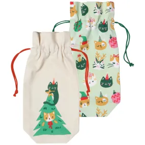 Holiday Wine Bags Set of 2