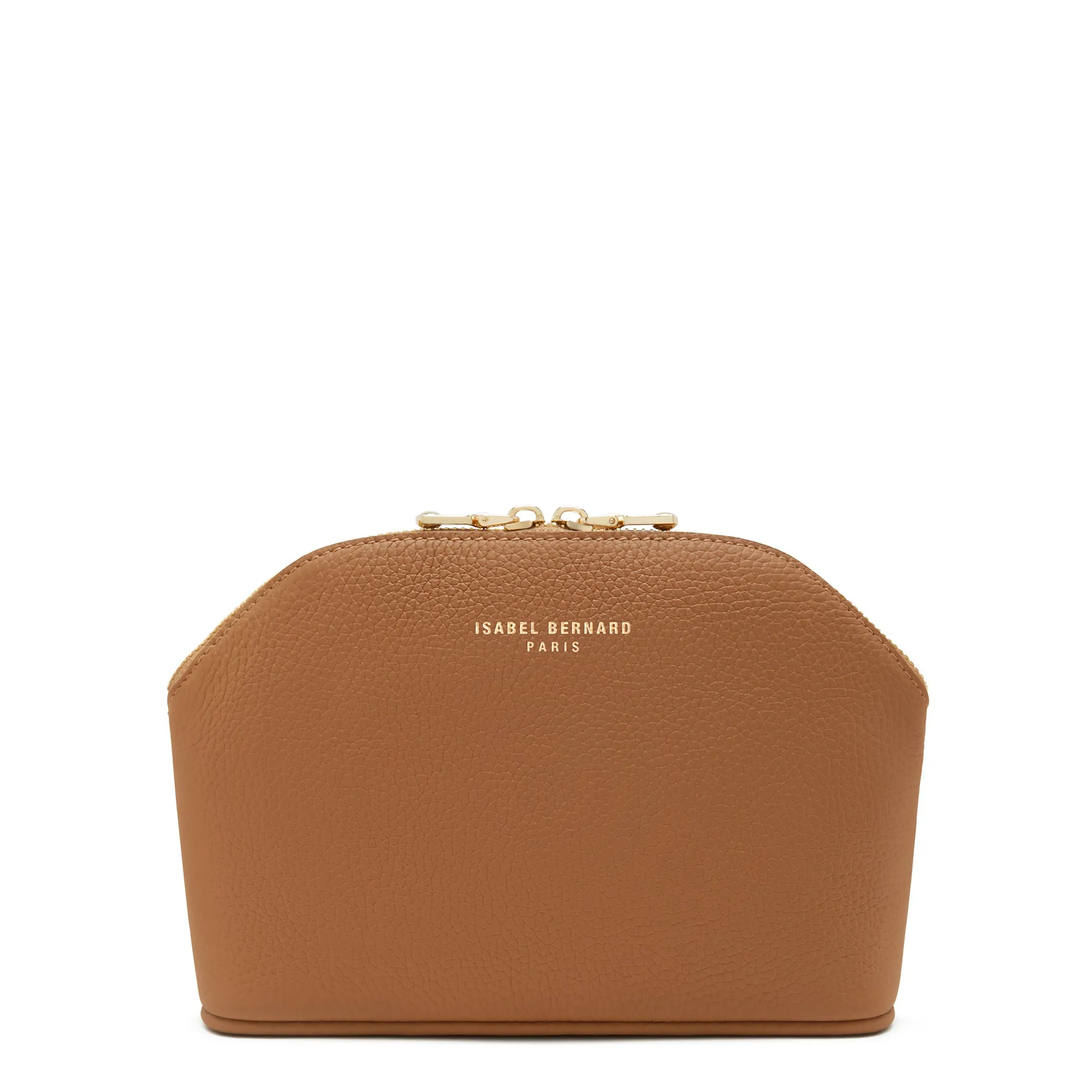 Honoré Brunelle camel calfskin leather toiletry bag