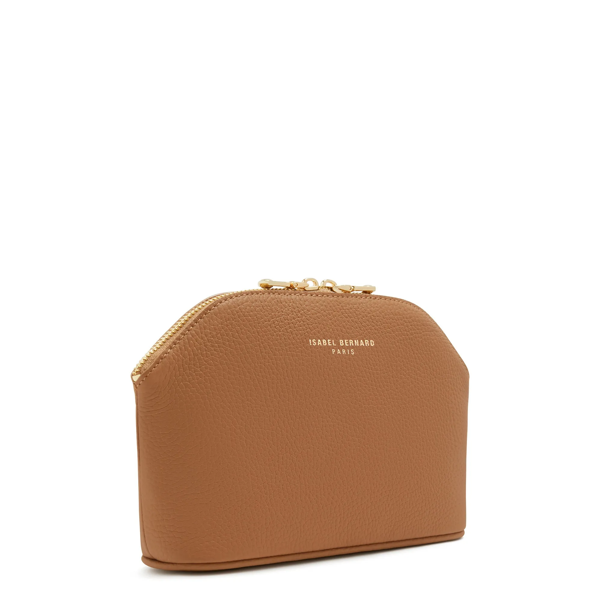 Honoré Brunelle camel calfskin leather toiletry bag