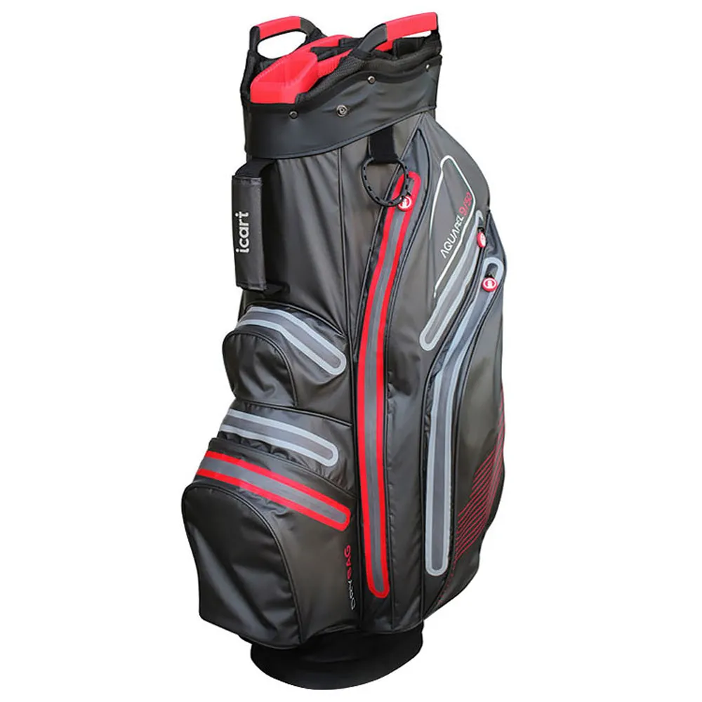 iCart AquaPel 9/50 Waterproof Golf Cart Bag - Red/Grey