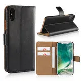 iPhone7 Plus/8 Plus Black Leather Shockproof phone case for card slot wallet