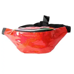 Iridescent Fanny Pack Bum Bag - Red