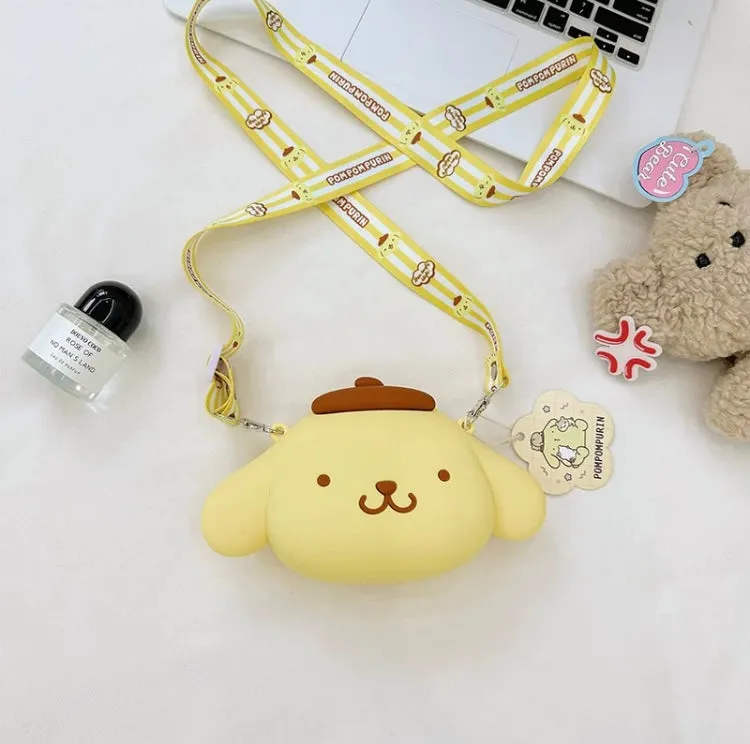 Japan Sanrio Silicone Big Head Shoulder Bag | Pompompurin -  Kawaii Bag Birthday Girlfriend Children Gift