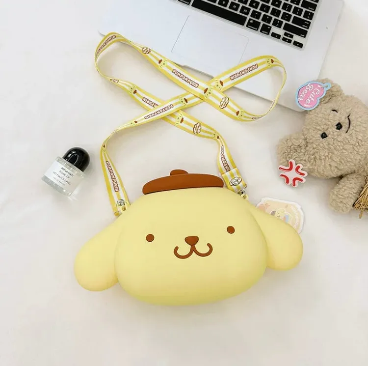 Japan Sanrio Silicone Big Head Shoulder Bag | Pompompurin -  Kawaii Bag Birthday Girlfriend Children Gift