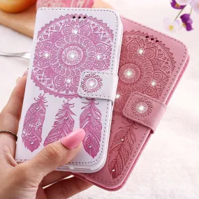 KISSCASE Flower Leather Case For iPhone 7 Plus For iPhone 6 6S Plus 5 5S SE Wallet Bag Case For iPhone 7 6 Card Slot Phone Cover