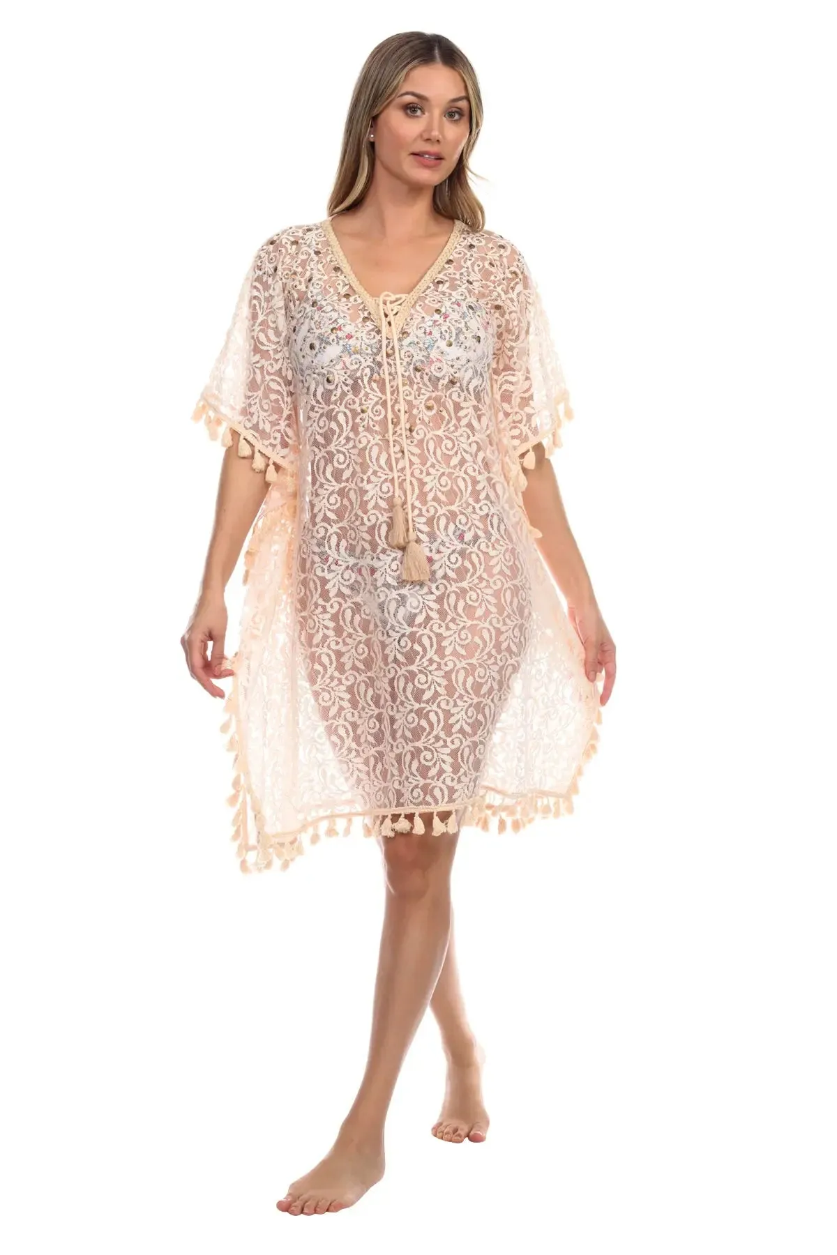 Lace Crochet Kaftan Cover Up  Wholesale