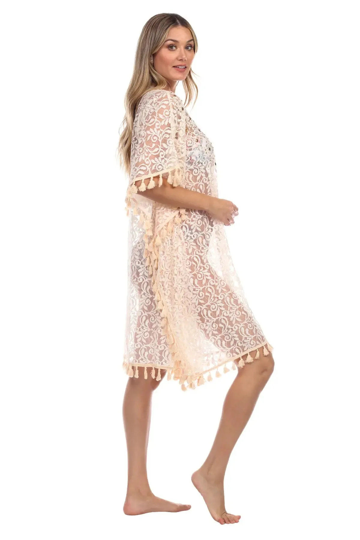 Lace Crochet Kaftan Cover Up  Wholesale