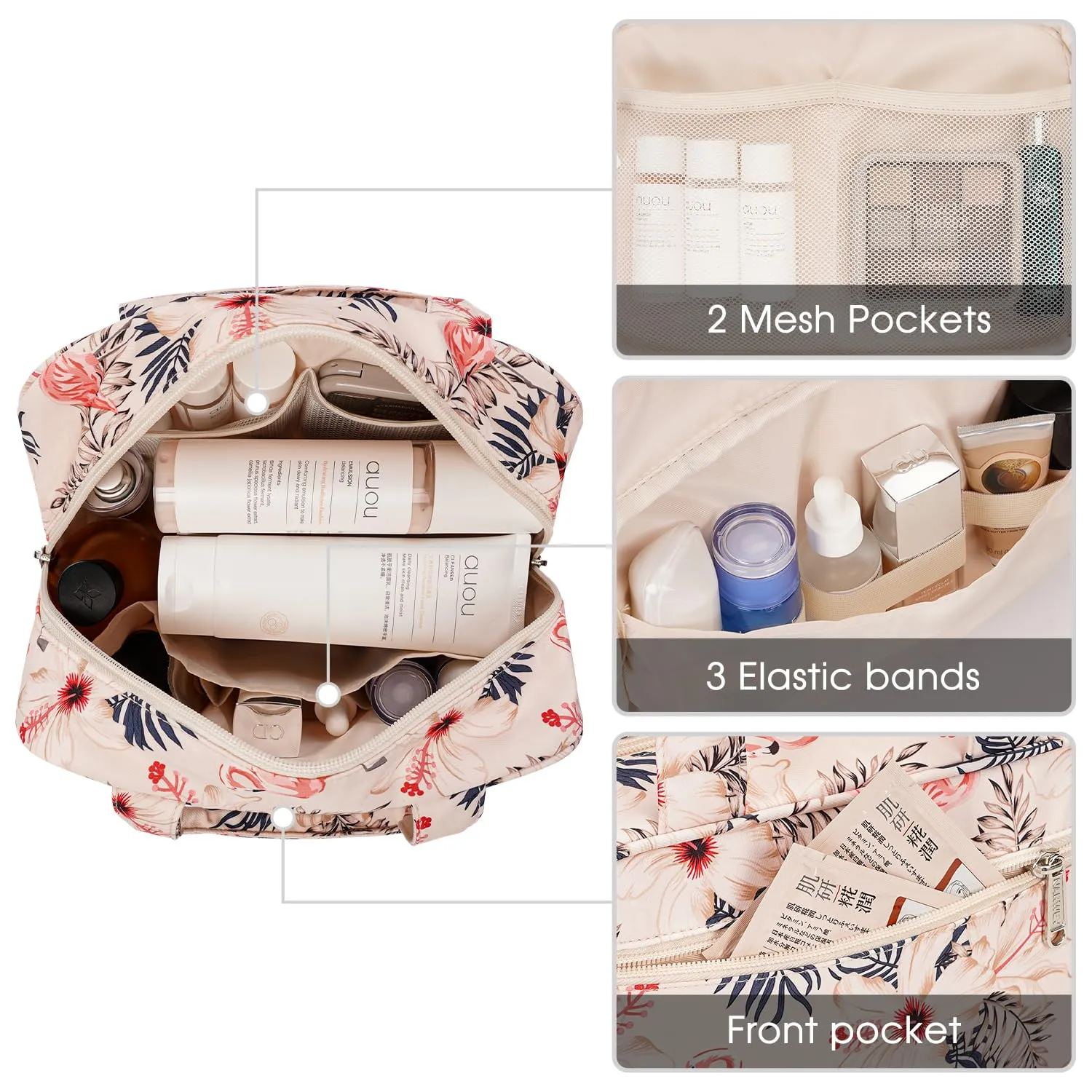 Large Capacity Warer- Resistant Toiletries Tote Bag