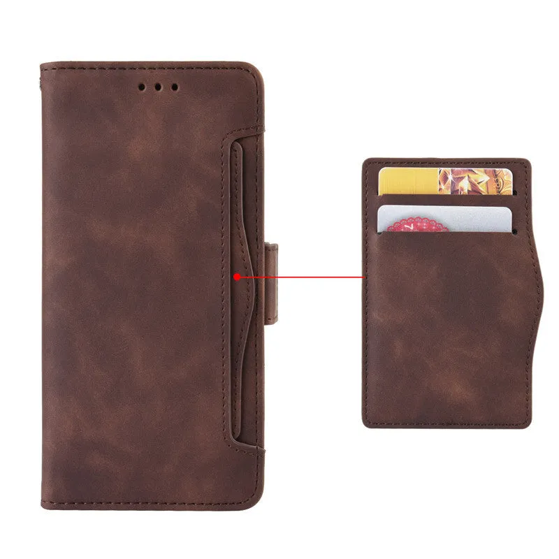 Leather phone case is suitable for Huawei P30 Pro card slot flip protective case Black