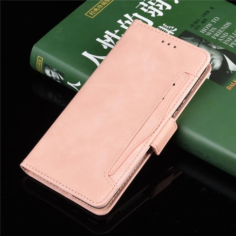 Leather phone case is suitable for Huawei P30 Pro card slot flip protective case Black