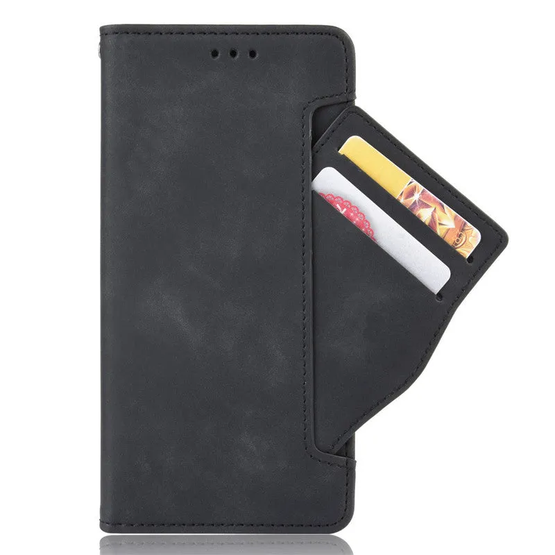 Leather phone case is suitable for Huawei P30 Pro card slot flip protective case Black