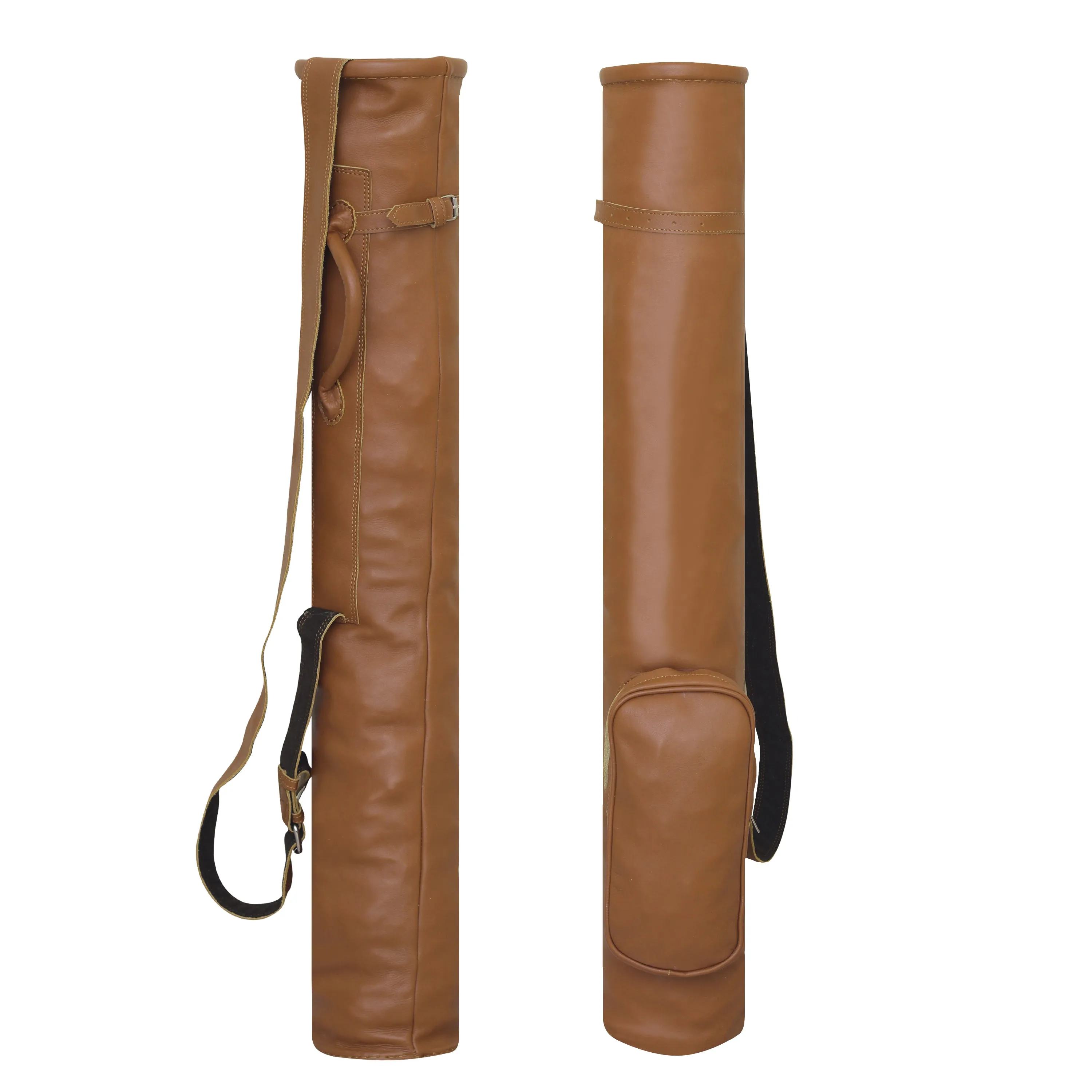 Leather Sunday Golf Bag Crafted from Authentic Tan Leather | Premium Golf Bag