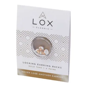 LOX Gold Locking Earring Backs