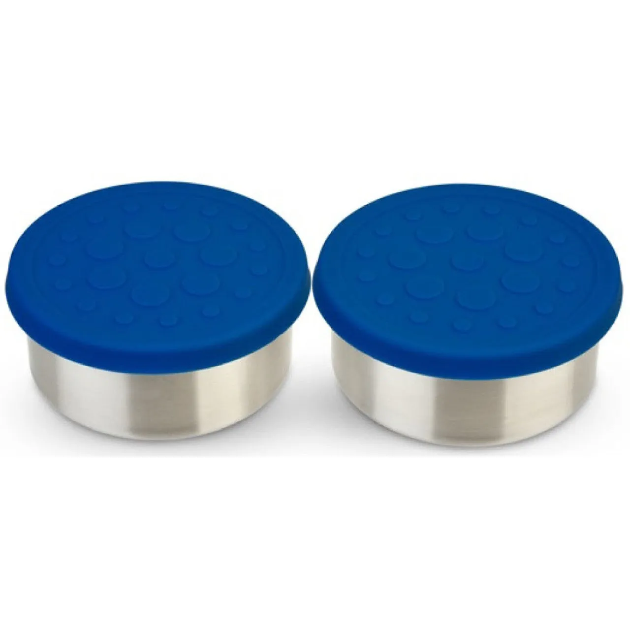 Lunchbots 4.5oz Large Stainless Steel Dip Containers with Silicone Lids - set of 2 - Assorted Colours