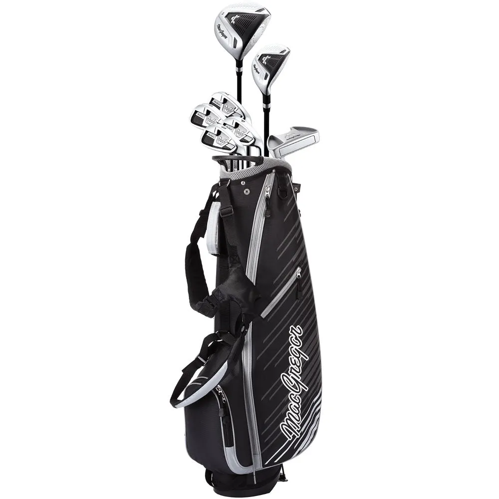 MacGregor V-MAX Junior 8-Piece Set Boys Stand Bag - Silver (Ages 12-14)