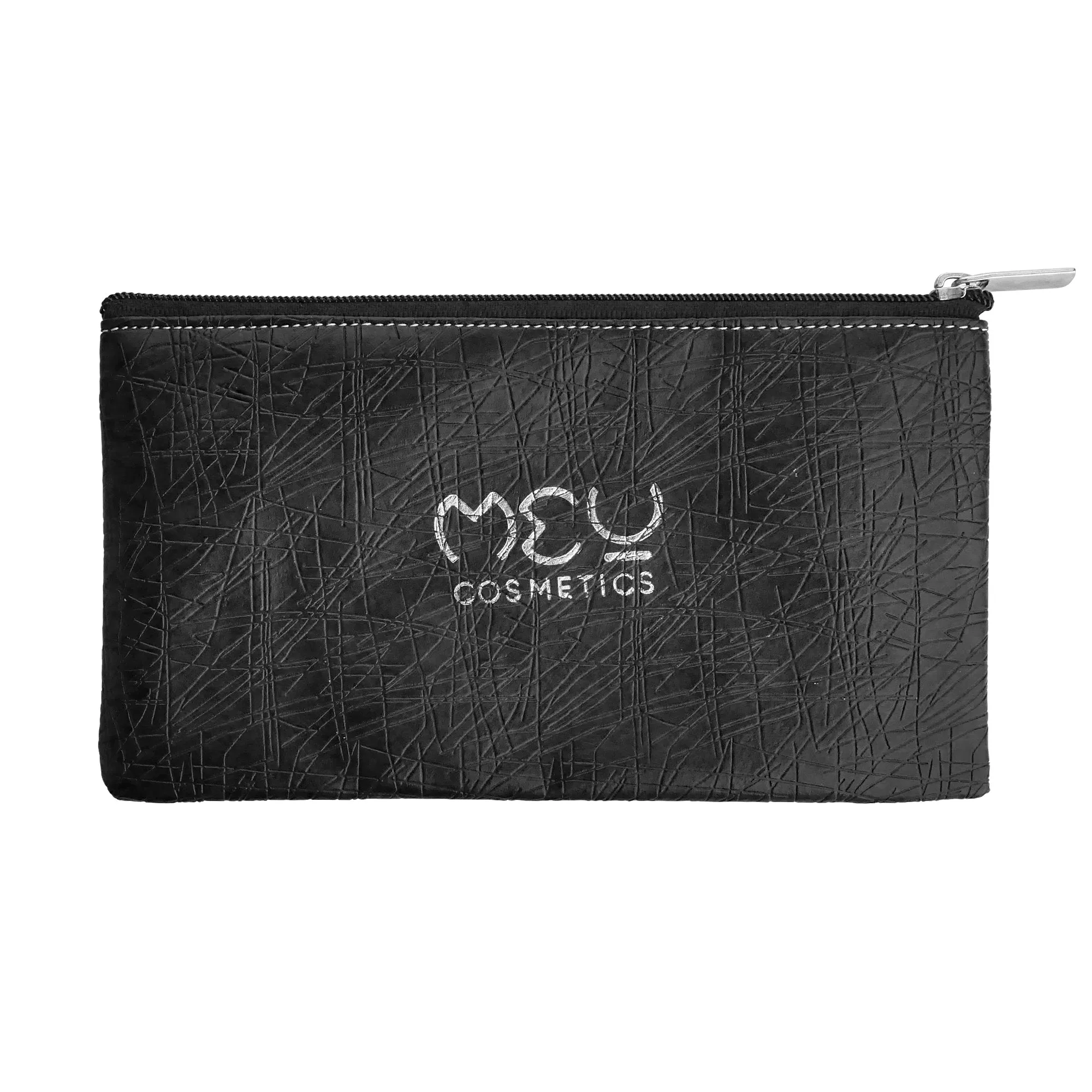 Makeup Pouch Black With Silver Logo