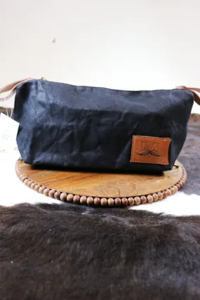 Man Bar Dopp Black Canvas Bag