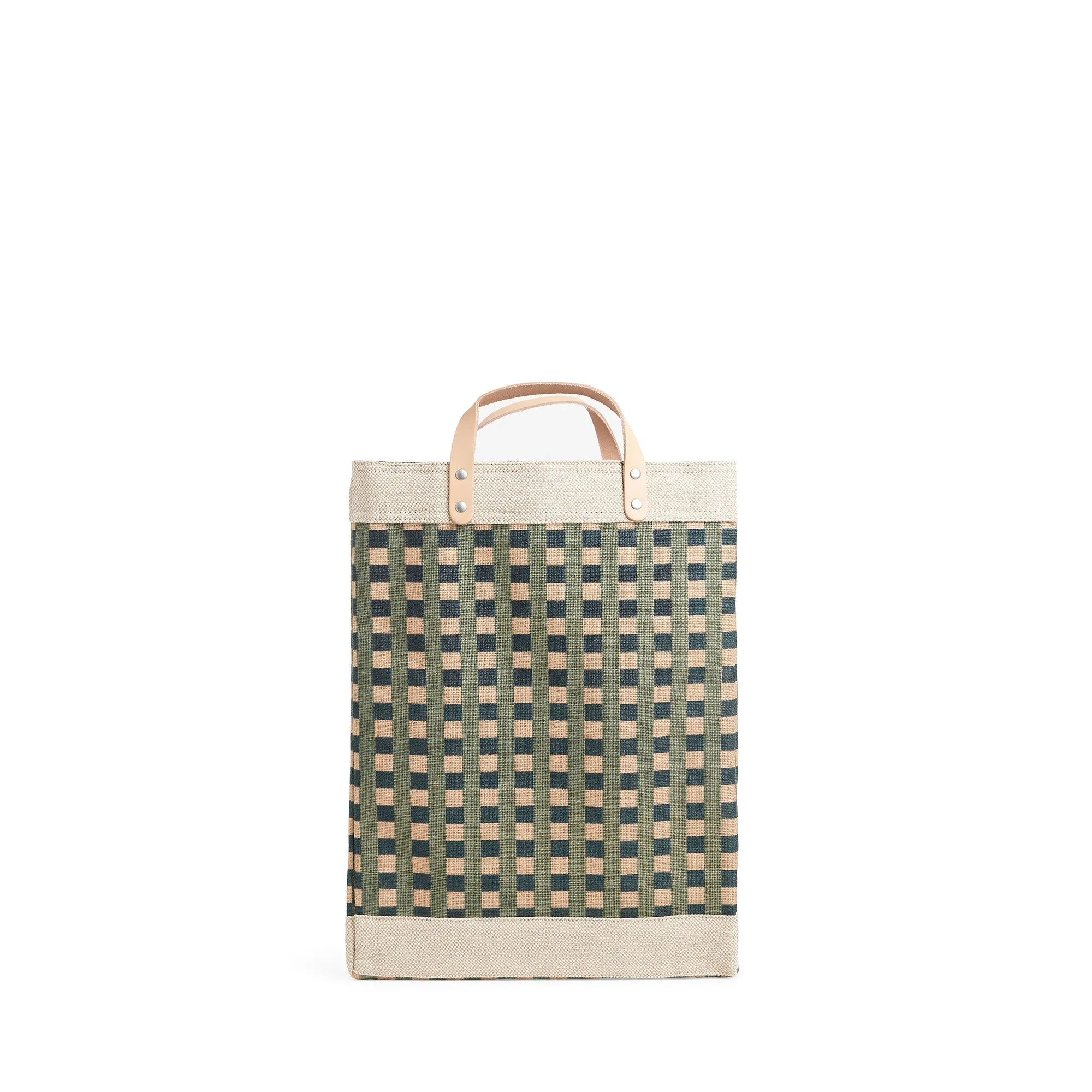 Market Bag in Green Gingham