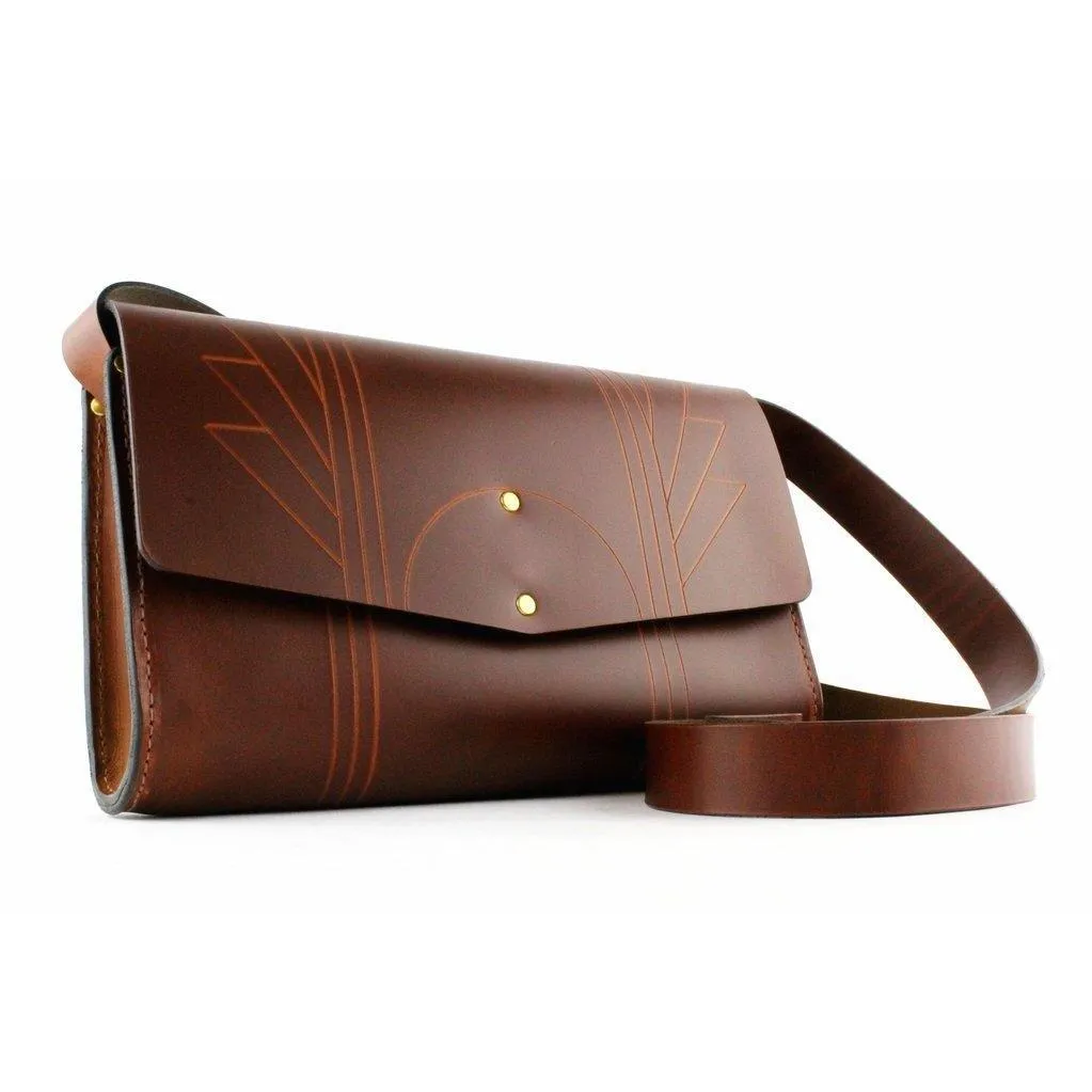 Martine Deco Purse: Chestnut