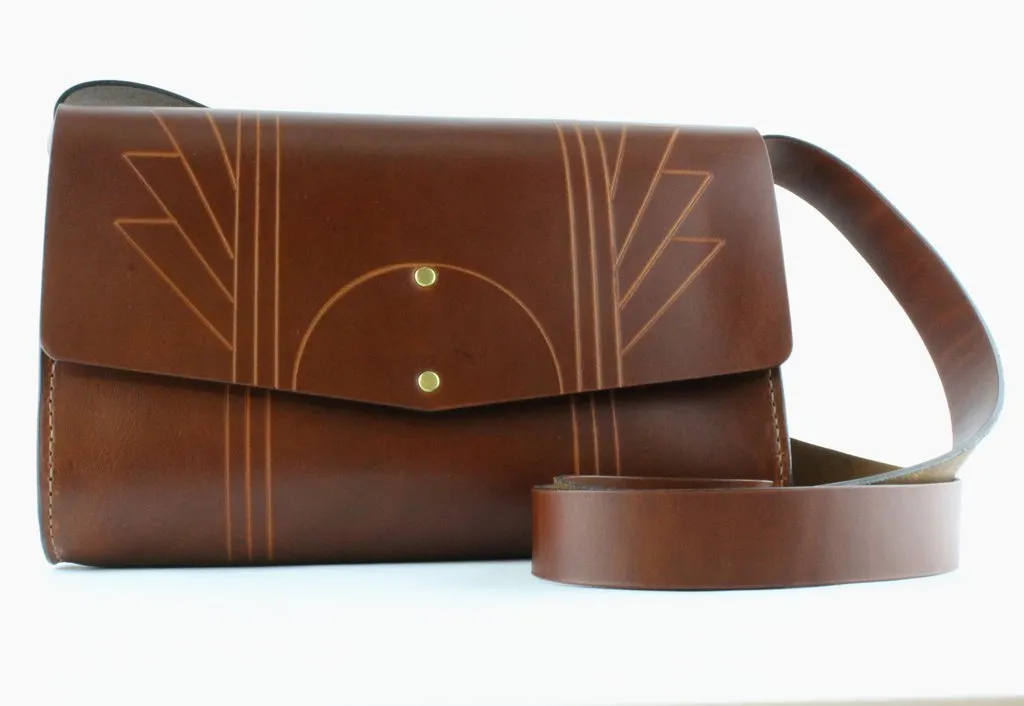 Martine Deco Purse: Chestnut