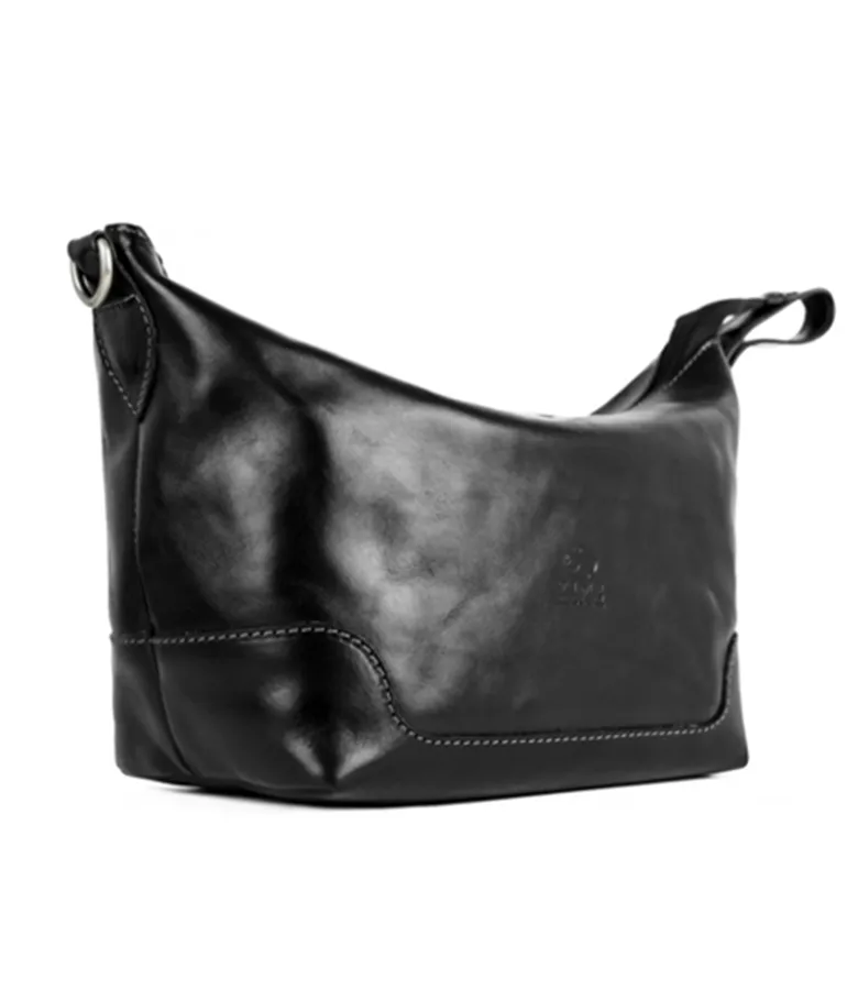 Men's Leather Toiletry Bag - Black