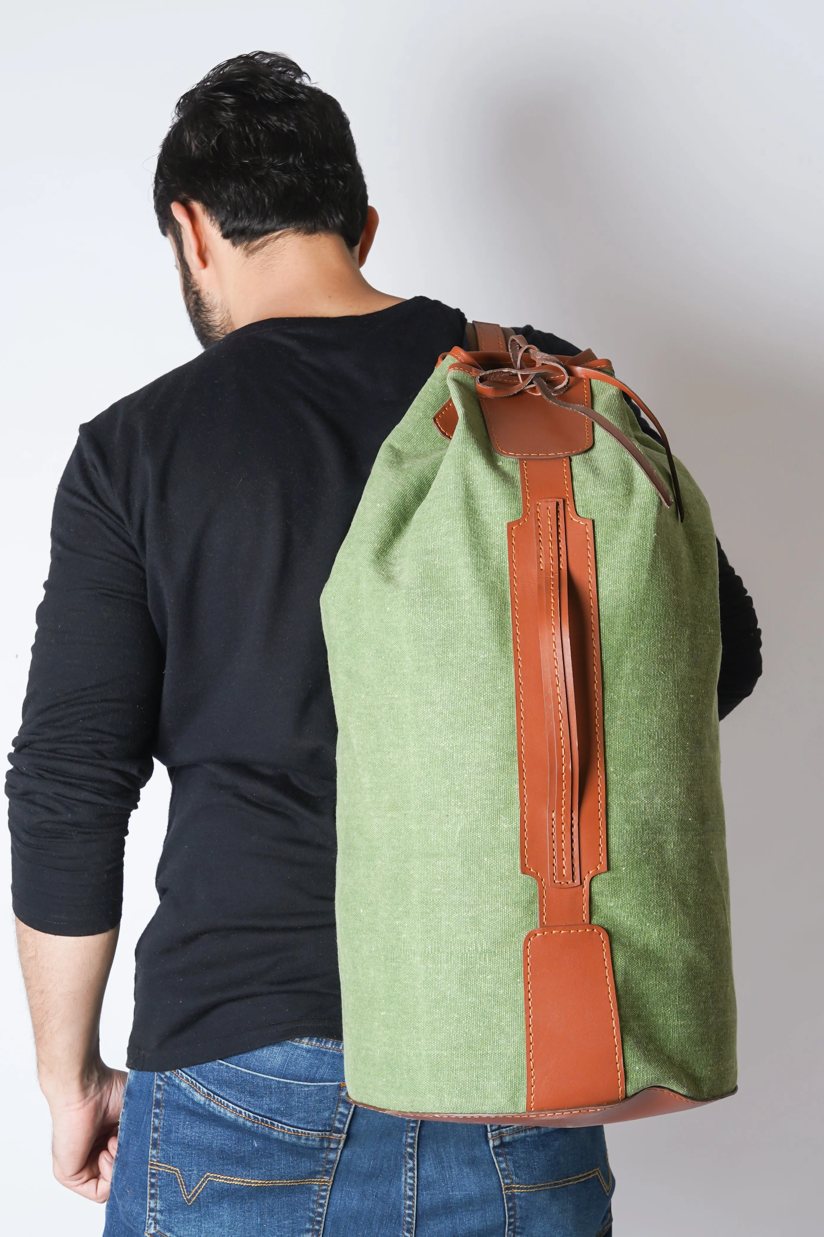 Military Duffle Bags in Canvas Leather