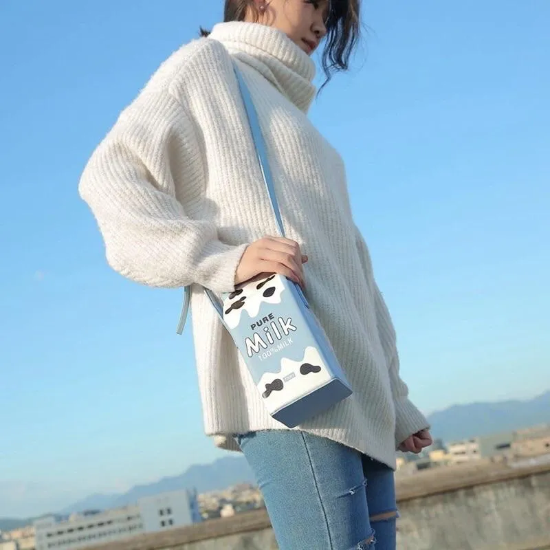 Milk Carton Shoulder Bag 🍼💕