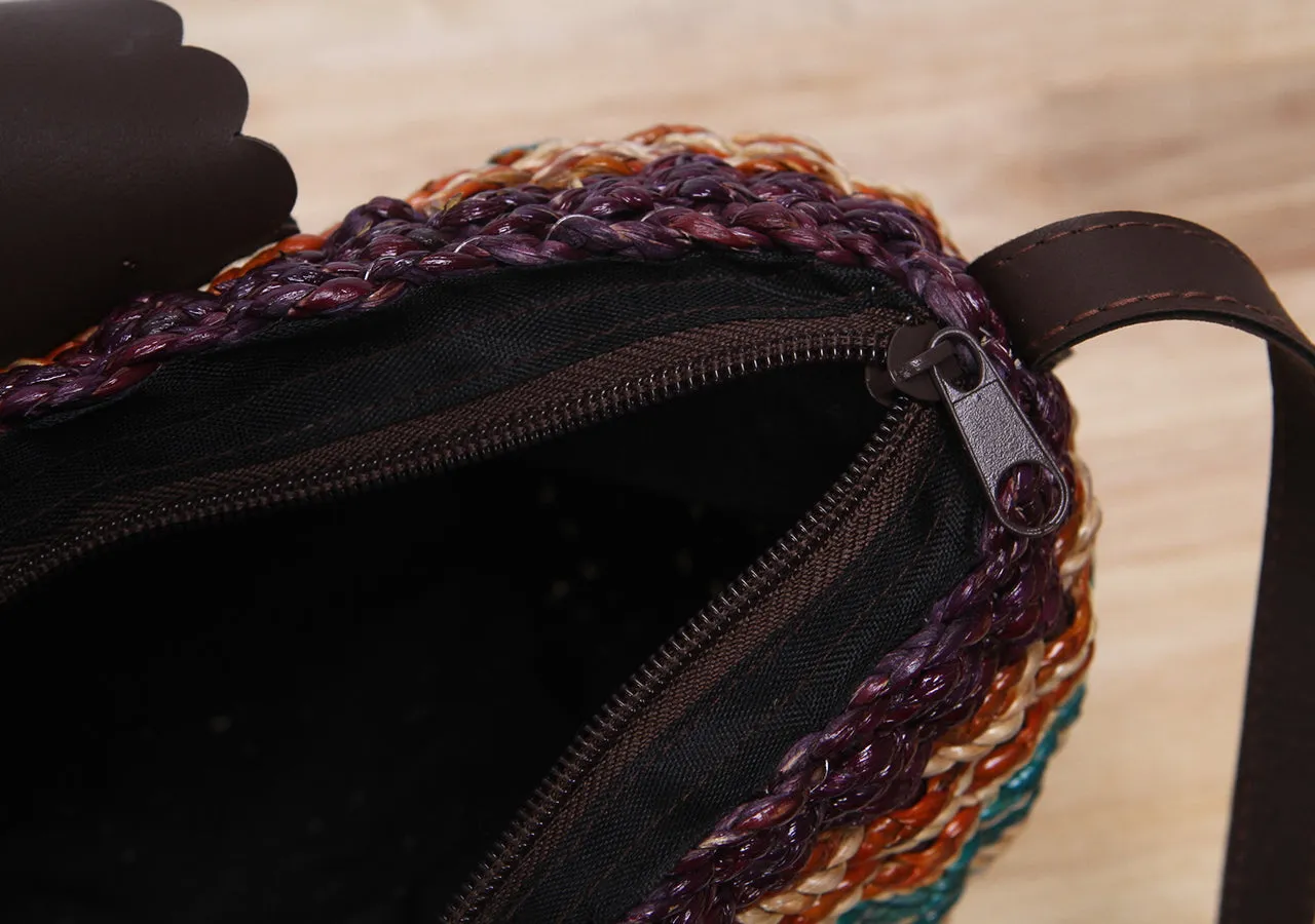 Mini Straw Saddle Bag