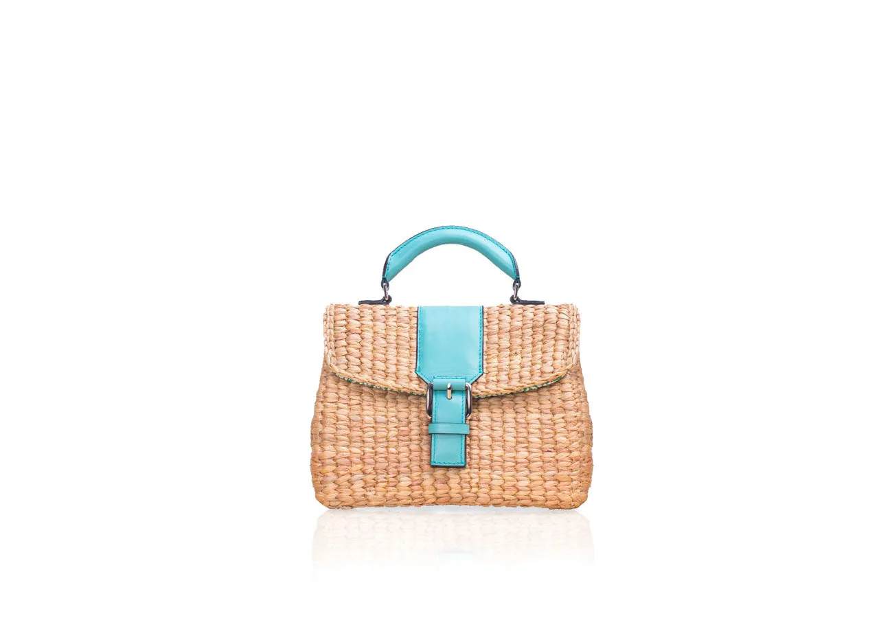 MINI VIPHA WICKER BAG (Turquoise)