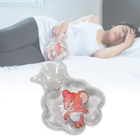 MIX TRANSPARENT MULTI DESIGN SMALL HOT WATER BAG WITH COVER FOR PAIN RELIEF, NECK, SHOULDER PAIN AND HAND, FEET WARMER, MENSTRUAL CRAMPS.