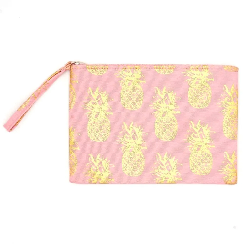 MP0134 Gold Foil Pineapple Pouch/Make-up Bag