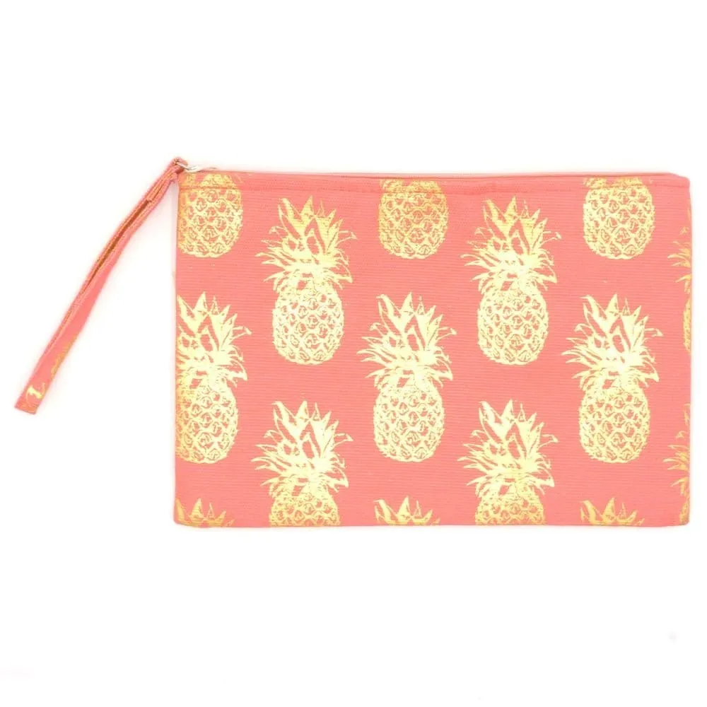 MP0134 Gold Foil Pineapple Pouch/Make-up Bag