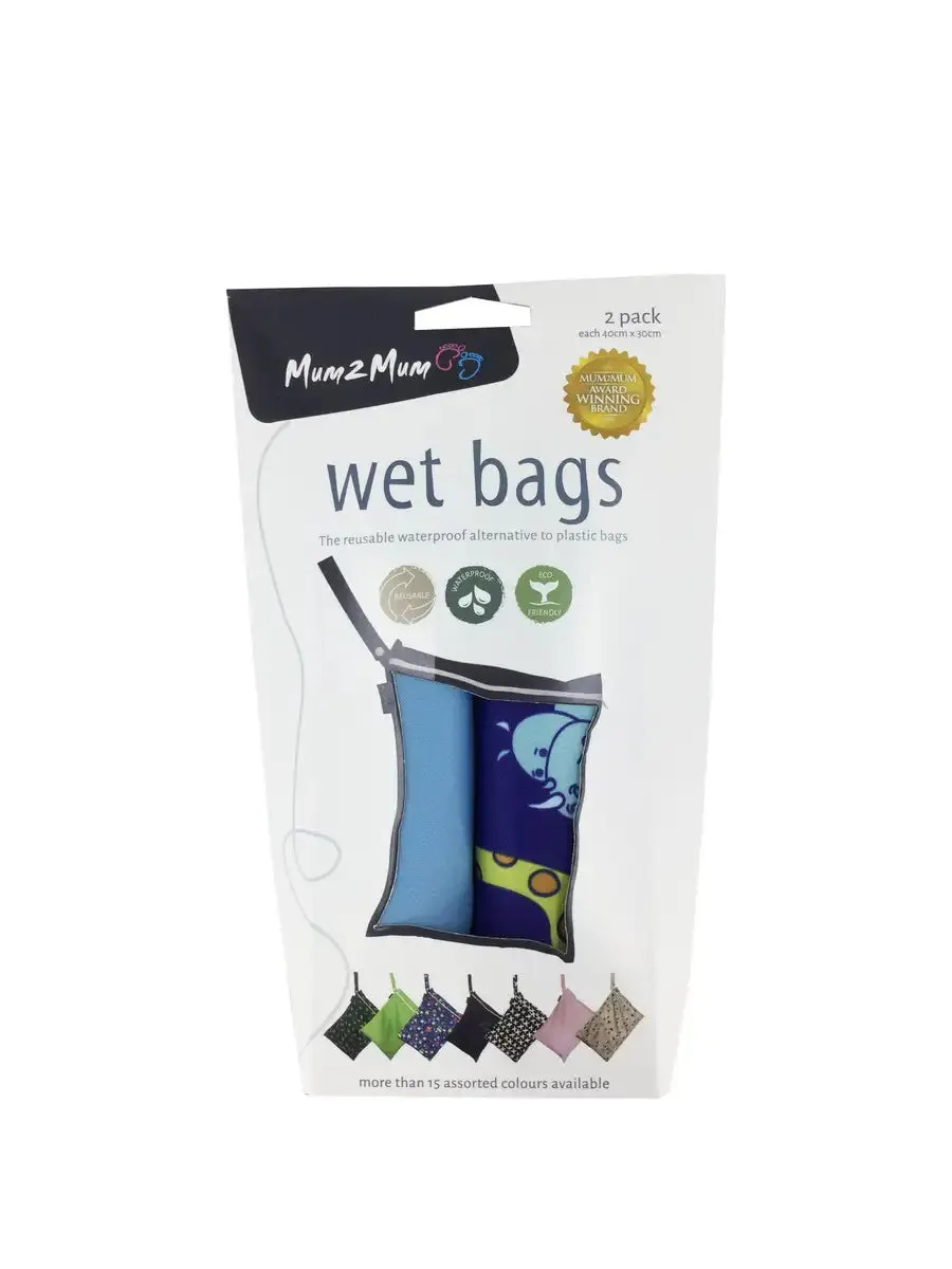 Mum2Mum Wet Bags Twin Pack - ANIMALS / SKY