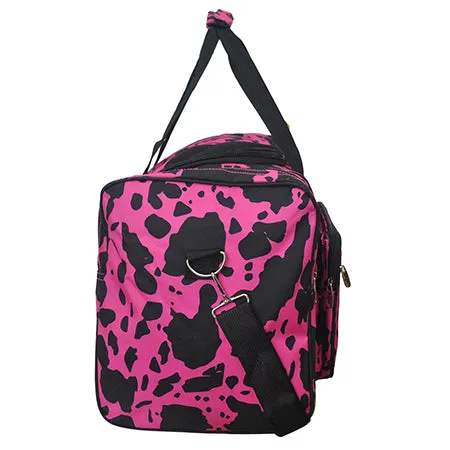 Neon Cow Hot Pink NGIL Canvas 23" Duffle Bag