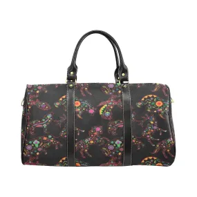 Neon Floral Animals Waterproof Travel Bag/Small