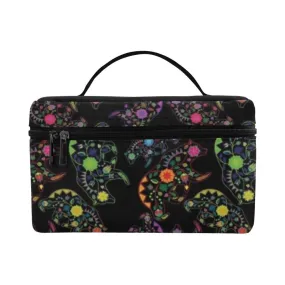 Neon Floral Bears Cosmetic Bag/Large