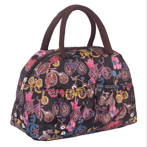 New Fashion Cartoon Lady Women Handbags lunch box bag Character Animal prints Candy color bags Polyester