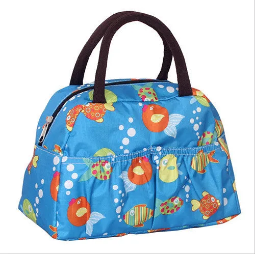 New Fashion Cartoon Lady Women Handbags lunch box bag Character Animal prints Candy color bags Polyester