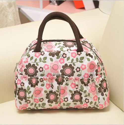 New Fashion Cartoon Lady Women Handbags lunch box bag Character Animal prints Candy color bags Polyester