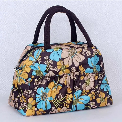 New Fashion Cartoon Lady Women Handbags lunch box bag Character Animal prints Candy color bags Polyester