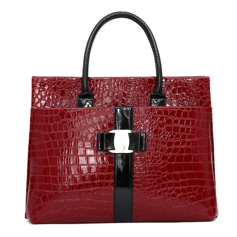 New Luxury OL Lady bags handbags women famous brands Crocodile Pattern Hobo Handbag Tote Fashion Lady PU Shoulder handbag