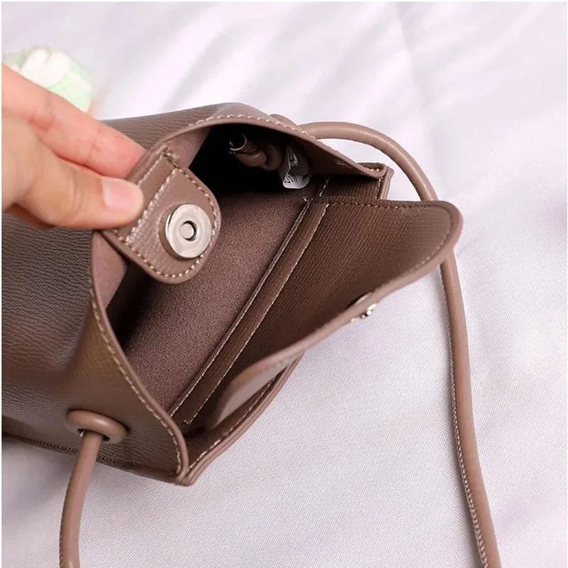 New Pu Leather Women Handbags Fashion Small Capacity Crossbody Bags Small Shoulder Bags Ladies Phone Purse Female Solid Flap