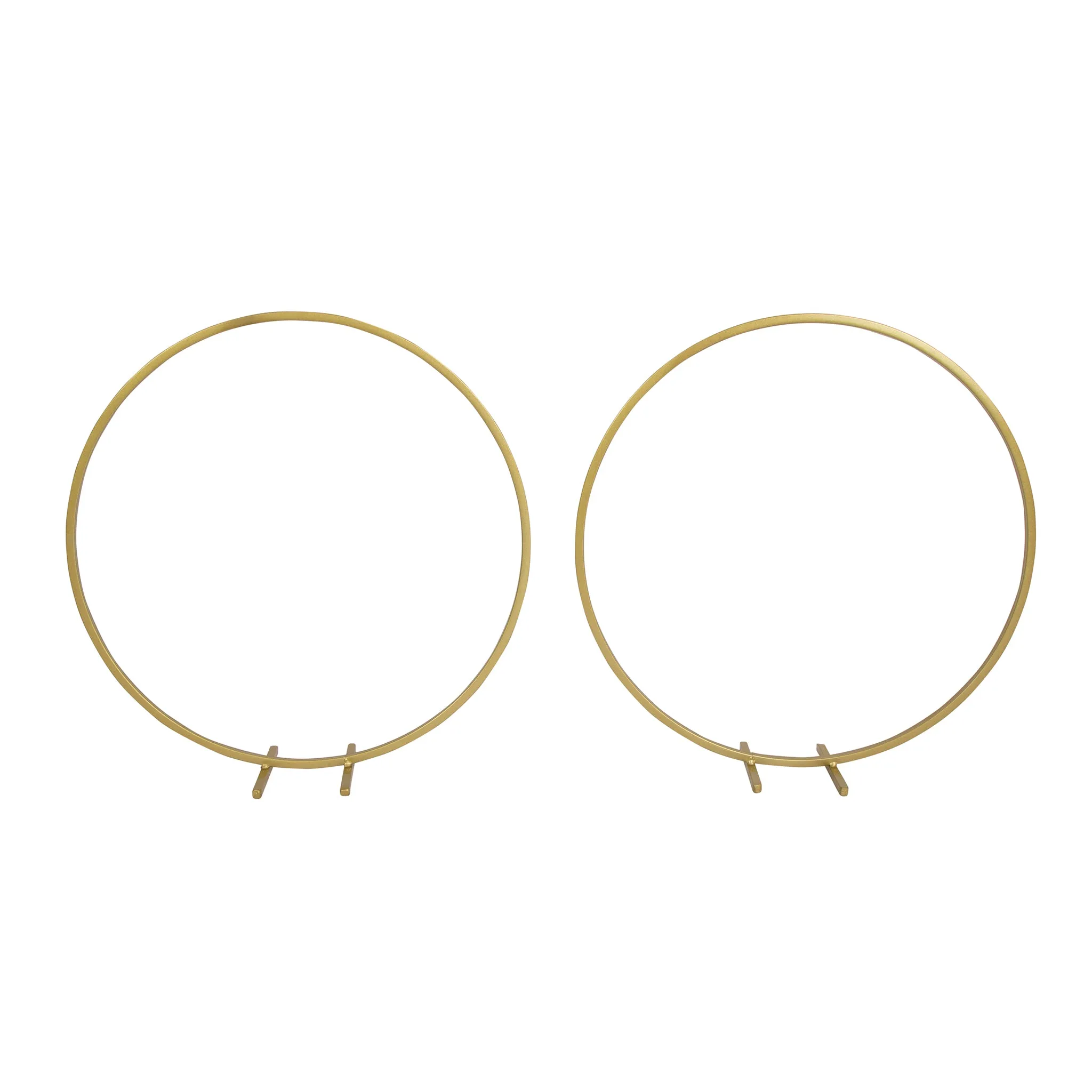 Pack of 2 pcs Metal Round Arch Hoop Tabletop Decor Centerpiece 20" Diameter - Gold